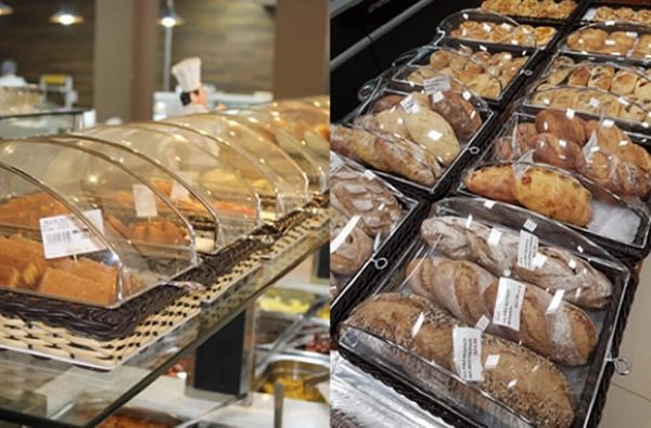 Cesto com tampa em plástico filme é o mais recomendado para padarias